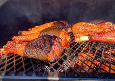 Turkey Drums on the Smoker