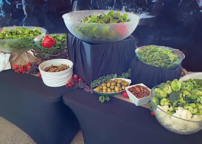 Salad Bar Section from a catered wedding